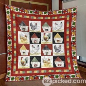 Cooped Up Chickens Quilt Blanket Yhn2  Quilt
